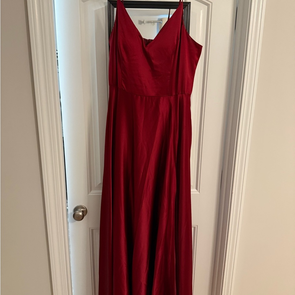 B Darlin Deep Red Maxi Dress